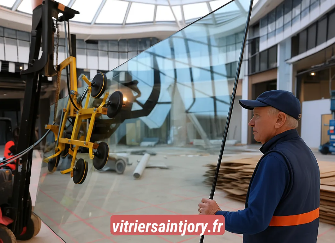 Remplacement de vitrine magasin Saint-Jory